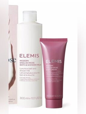 ELEMIS Modern English Rose Body Duo Limited Edition Set Shower Milk & Body Cream